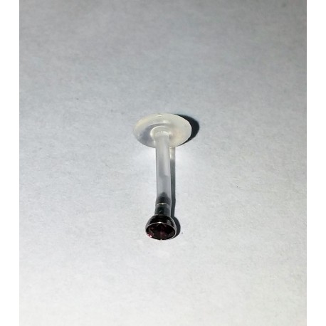 bioflex labret mörk lila sten diamant