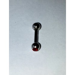 Barbell stav med röd sten kula 4 m.m