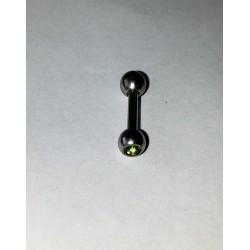 Barbell stav med ljusgrön sten kula 4 m.m