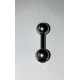 Barbell stav med svart sten kula 6 m.m