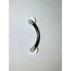 ögonbryns piercing vit kula 5 m.m