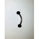 ögonbryns piercing svart kula 5 m.m