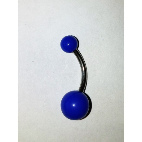 blå navel piercing stor liten kula 6 & 9 m.m